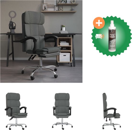 vidaXL Fauteuil Donkergrijs 63 x 67 x 94 cm Fluweel