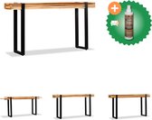 vidaXL Wandtafel verstelbaar massief gerecycled hout - Tafel - Inclusief Houtreiniger en verfrisser