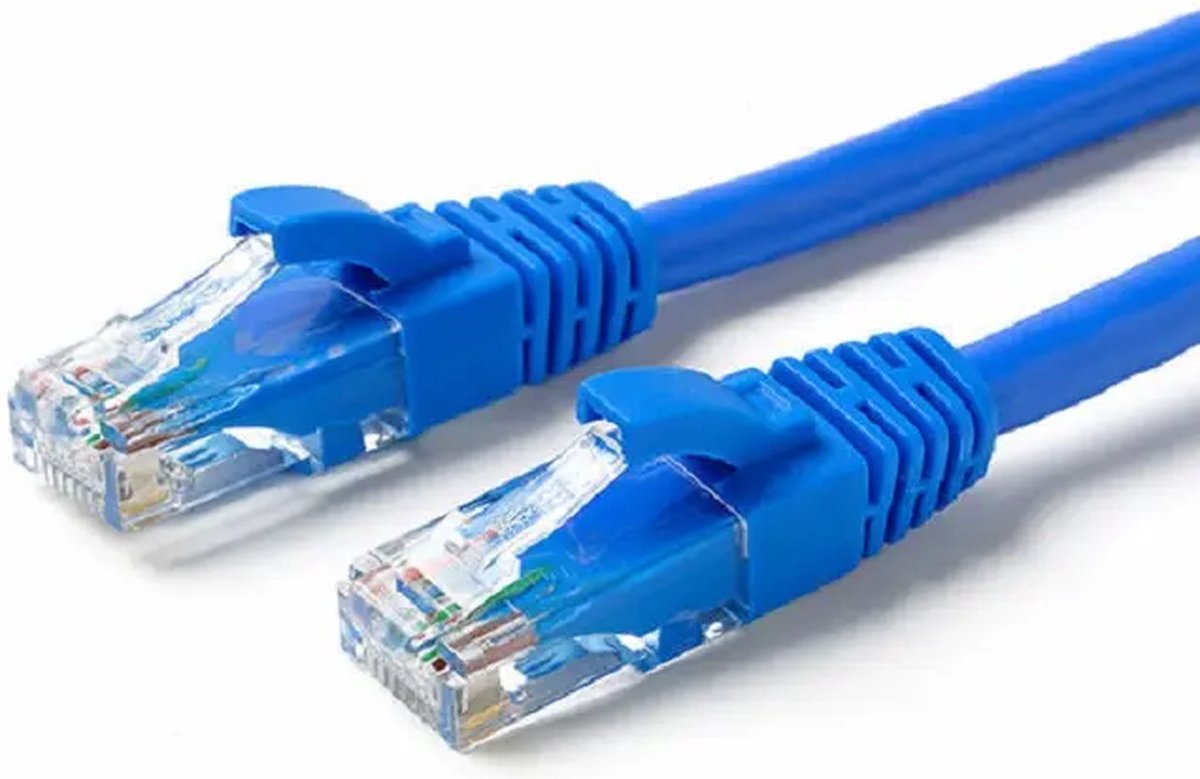 Internetkabel - 1 meter - CAT6 - Netwerkkabel (1000Mbps) - Blauw - UTP kabel - RJ45 - UTP kabel