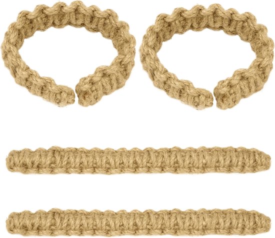 Foto: Belle vous 4 pack of rustic hemp rope curtain tiebacks boho hand knitted tie backs for window drapes draperies decorative braided curtain ties for home office or living room decor