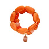 Les Cordes - PAN71 (AB) - Bracelet - Oranje - Métal - Bijoux - Femme - Printemps/Été