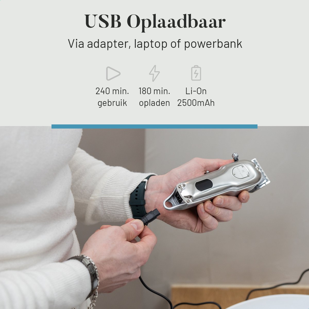 Revahs Clipper One - Premium Draadloze Tondeuse thumbnail 4