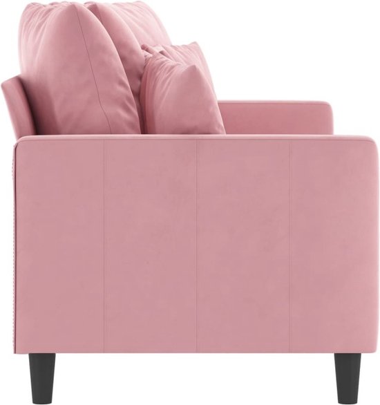 vidaXL-Canapé 2 places-140-cm-velours-rose