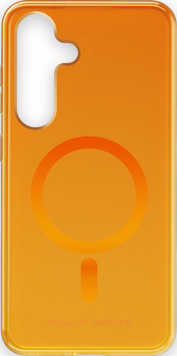 ideal of sweden clear case magsafe geschikt voor samsung galaxy s24 orange spritz