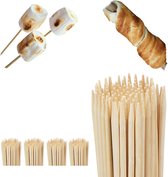 Brochettes de bambou Relaxdays - lot de 500 - brochettes extra longues - brochettes 90 cm