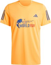 adidas Performance Wings for Life World Run Participant T-shirt - Heren - Oranje- L