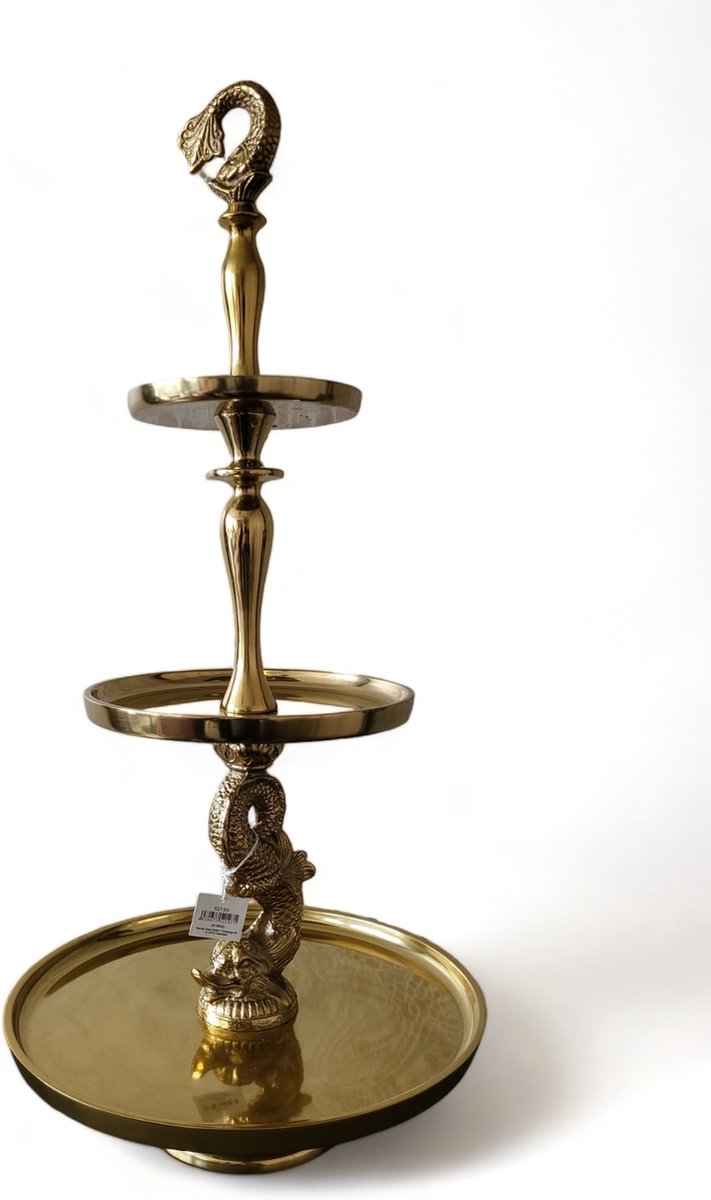 Werner Voss Etagère Art Deco - Goud - 3 Laags - Modern - 58 cm
