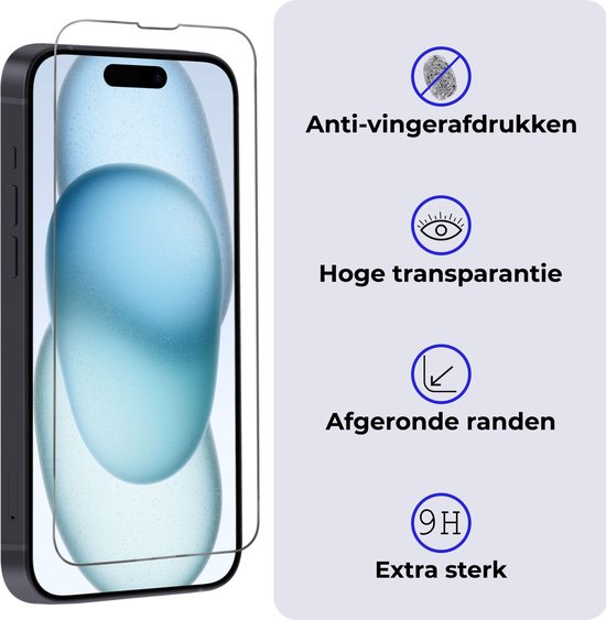 Coque pour iPhone 15, coque en Siliconen avec 2 films de protection d'écran – Coque pour iPhone 15 – Vert foncé
