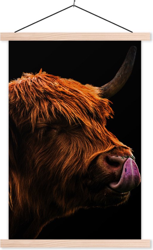 Porte-affiche avec affiche - Affiche scolaire - Highlander écossais - Langue - Nez - 60x90 cm - lattes vierges