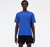 New Balance NB Athletics Cotton T-Shirt Heren T-shirt - Blauw OASIS - Maat XL