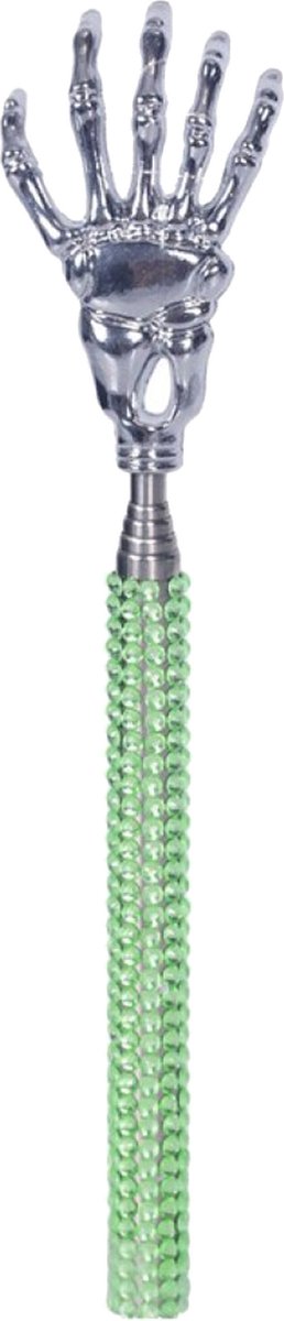 Goedkoopste Concorde Rugkrabber - uitschuifbaar - groen - skelet handje - diamanten - massage krabber