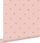 ESTAhome behangpapier hartjes roze - 139768 - 0.53 x 10.05 m