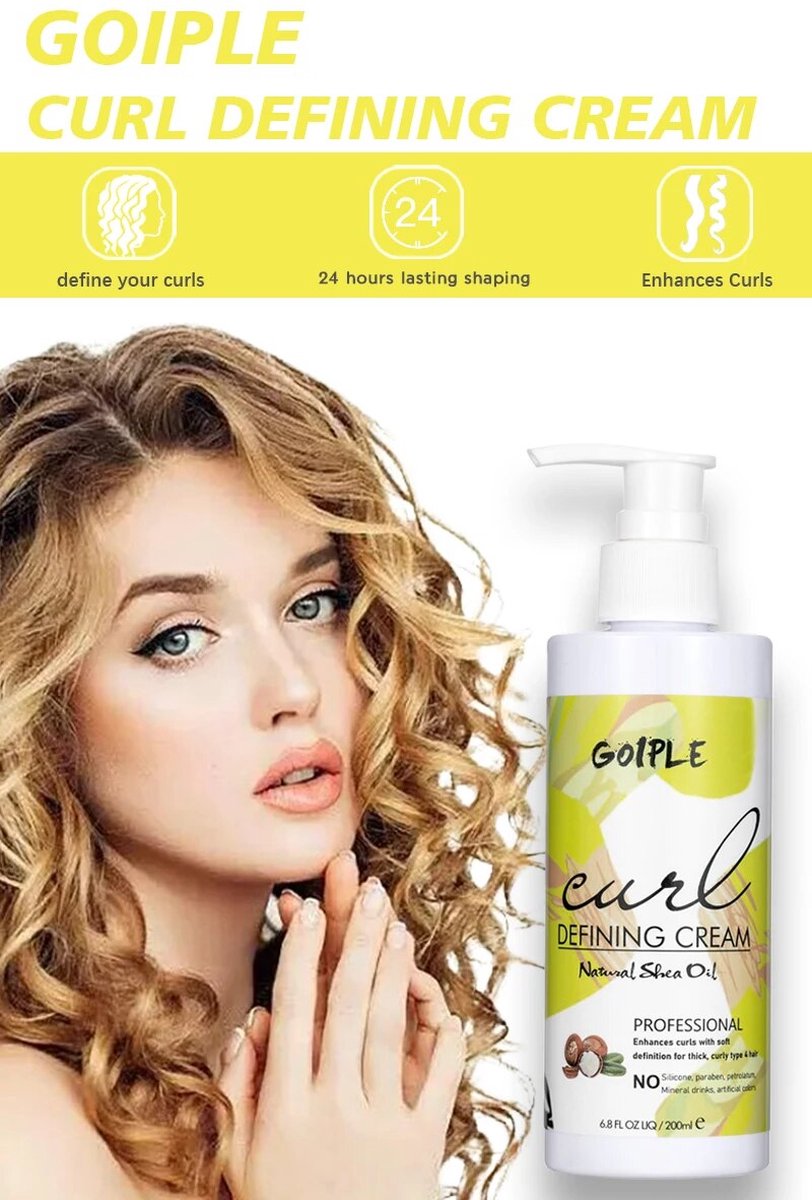 Hair Curl Defining Cream - Vocht Conditioner Voor Krullend Haar