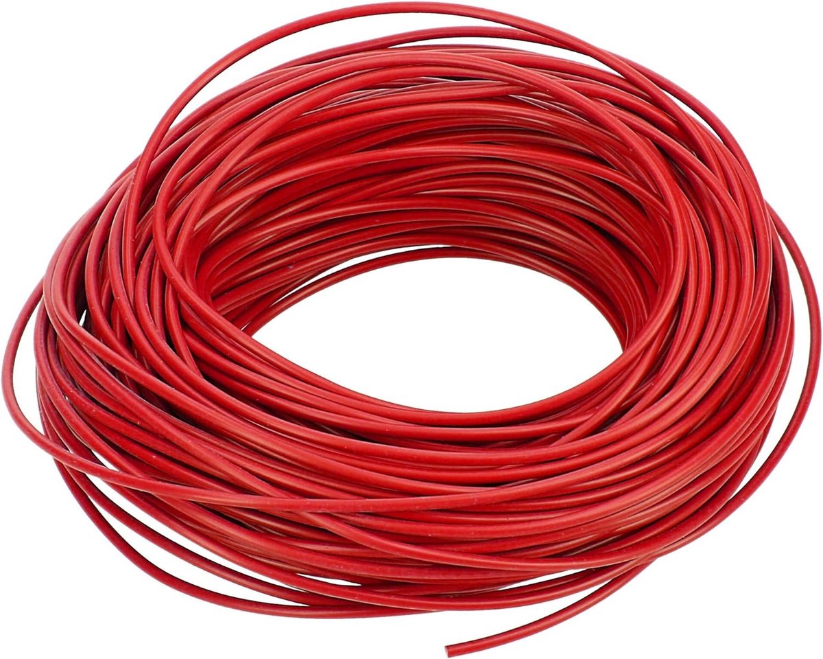10 meter voertuigkabel FLRY-B 0,5 mm² rood I voertuigkabel I kabel voor voertuigelektronica