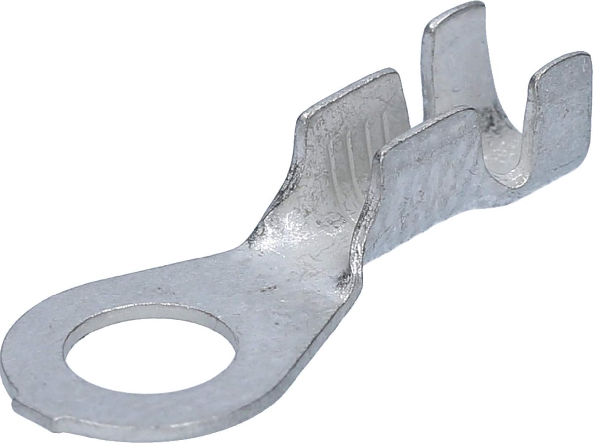 Pak met 100 klauwkabelschoenen ringvorm KKS2,5-M5-12 klauwen 1,5-2,5 mm² M5 vertind messing