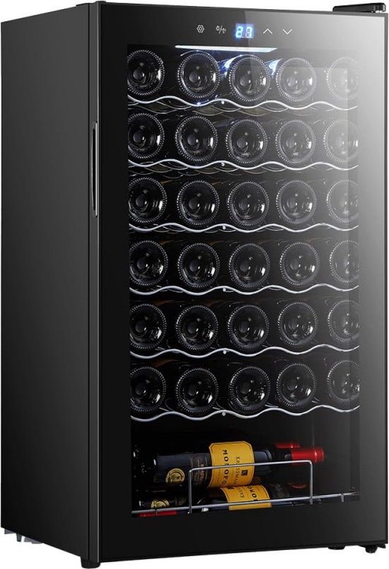 Cecotec Vinoteca 34 flessen Bolero Grandsommelier 34030 Black Compressor, 80 l, compressorkoeling, temperatuur instelbaar van 5