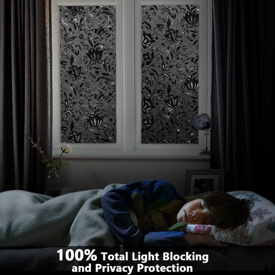 Homewell Verduisteringsdoek 60x200cm - Raamfolie Verduisterend - Isolerend - Statisch – Zwart