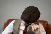 Newsboy 8-delige Harris Tweed cap Barleycorn | Heather Hatsize: M (57-58cm)