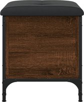 vidaXL - Opbergbankje - 42x42x45 - cm - bewerkt - hout - bruin - eikenkleur