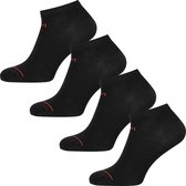 Undiemeister - Sokken - Sokken heren - Handgemaakt - 4-pack - Gemaakt van Mellowood - Sneaker sokken - Volcano Ash (zwart) - Anti-transpirant - 47-49