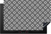 KitchenYeah® Inductie beschermer 81x52 cm - Zwart - Geometrie - Design - Kookplaataccessoires - Afdekplaat voor kookplaat - Inductiebeschermer - Inductiemat - Inductieplaat mat