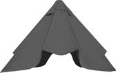 Cosmo Casa Vervangende hoes voor parasol - Parasolhoes - Vervangende hoes - Ø 3m - Polyester - 6 baleinen - Antraciet