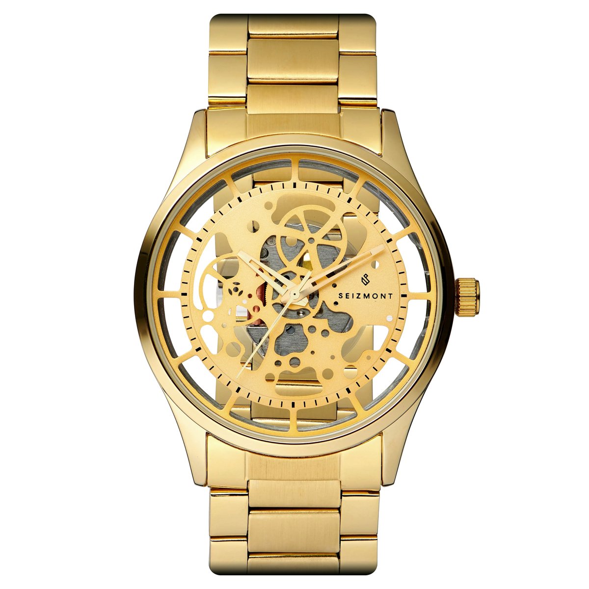 Seizmont Slater Phantom goudkleurig roestvrijstalen horloge voor heren