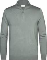 Profuomo - Half Zip Pullover Luxury Groen - Heren - Maat M - Modern-fit