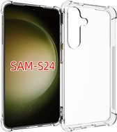 Samusng Galaxy S24 Hoesje - MobyDefend Transparante Shockproof TPU Gelcase - Verstevigde Hoeken - Volledig Doorzichtig - GSM Hoesje - Telefoonhoesje Geschikt Voor Samsung Galaxy S24