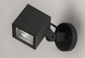 Lumidora Wandlamp 30827 - Voor buiten - GU10 - 5.0 Watt - 300 Lumen - 2700 Kelvin - Zwart - Antraciet donkergrijs - Metaal - Buitenlamp - IP44 - Met Sensor