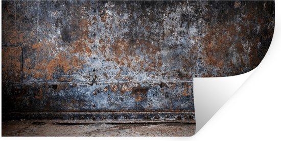 Stickers muraux muraux - Mur - Vintage - Rouille - 120x60 cm - Feuille adhésive
