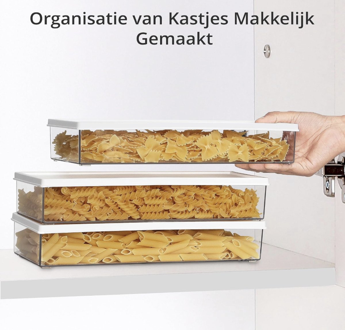 Dtoterul Spaghettiopslag, 2 stuks, spaghetti pastacontainers, opbergdozen voor levensmiddelen, stapelbare opbergdozen, toastbrood, opbergdoos voor pasta, spaghetti, granen