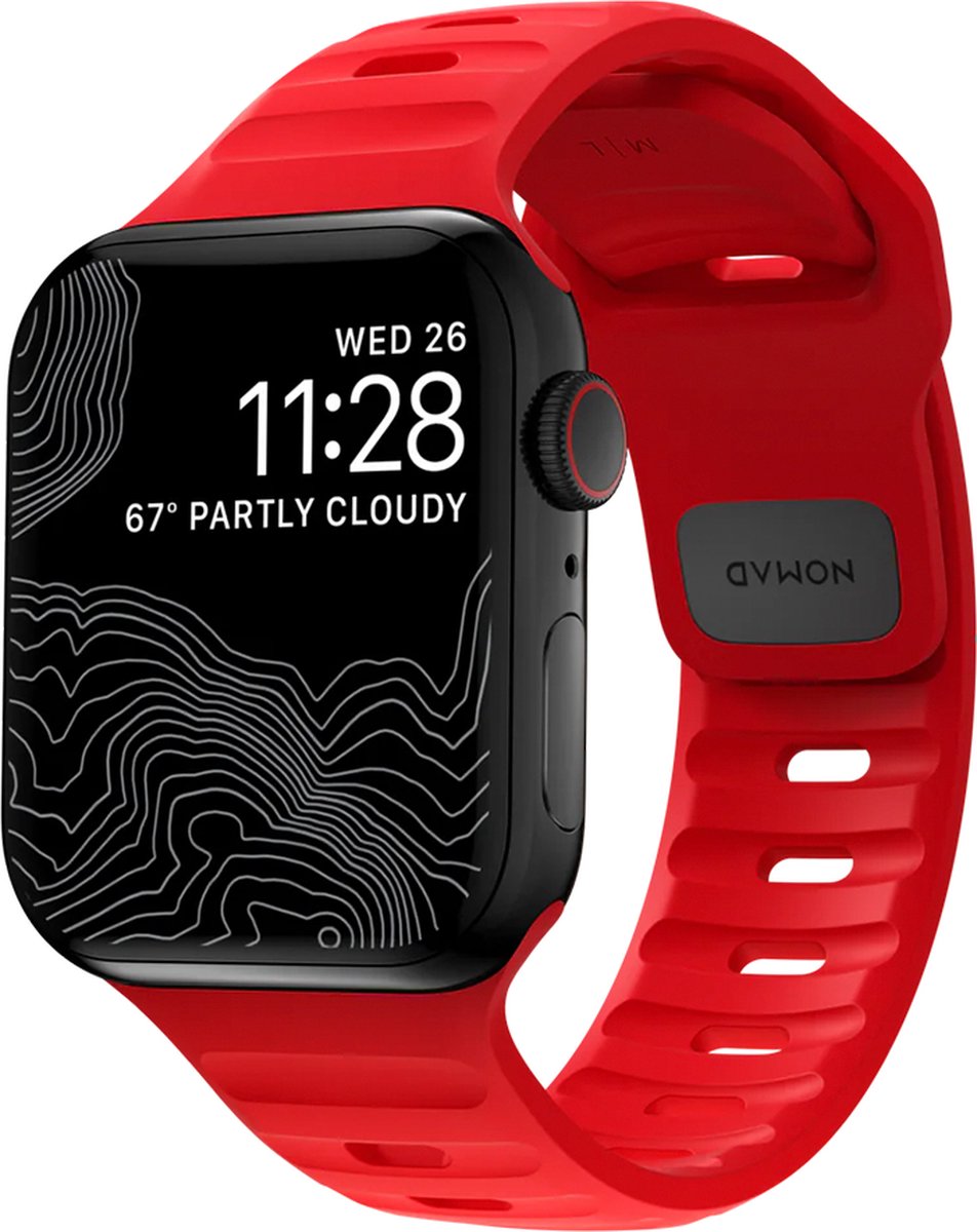 Nomad Sport Band Limited Edition Apple Watch Ultra 42mm / 44mm / 45mm / 49mm Night Watch Red - NOMAD