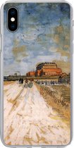 Geschikt voor iPhone Xs hoesje - Weg die langs de wallen van Parijs loopt - Vincent van Gogh - Siliconen Telefoonhoesje
