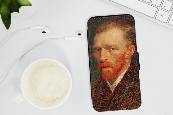 Telefoonhoesje Geschikt voor iPhone 11 Pro telefoonhoesje - Zelfportret - Vincent van Gogh - Met vakjes - Wallet case met magneetsluiting