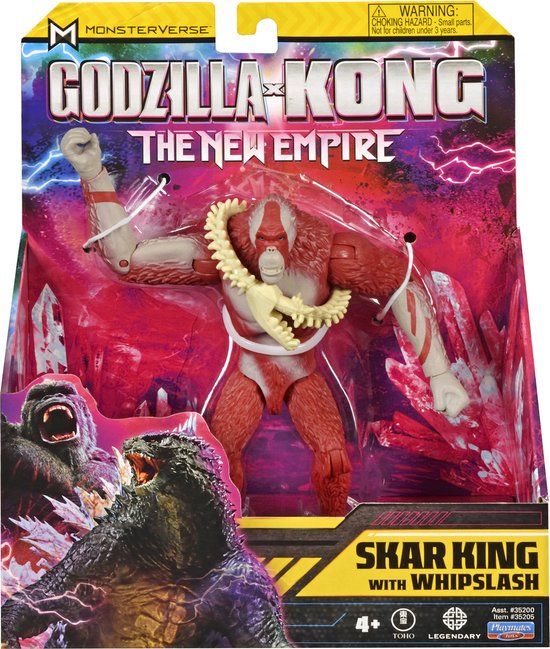 Playmates Godzilla x Kong: The New Empire Action Figure Skar King met Whipslash 15 cm Action Figuur