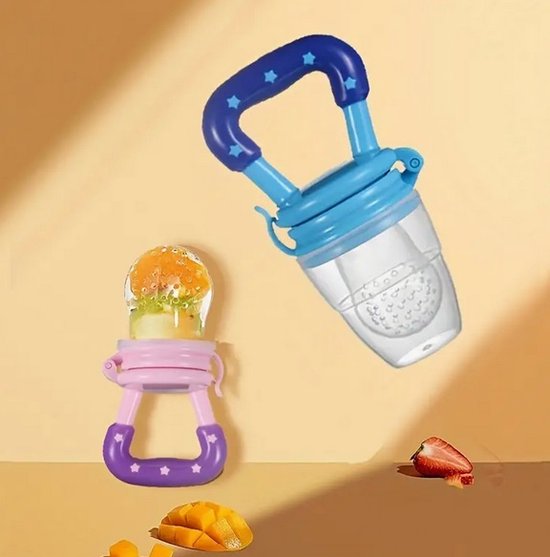 2 Stuks Baby Fruitspeen Siliconen - Speen - Kinderen - Blauw - Baby Fruitspeen Set - Blauwe Siliconen - Veilige Voeding voor Baby's - Gemakkelijk te Reinigen - Vers Fruit - Set van 2 - Baby Speen - Kindvriendelijk van AyeKu — afbeelding 5