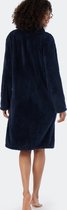 SCHIESSER Essentials badjas - dames kamerjas teddyfleece donkerblauw - Maat: S