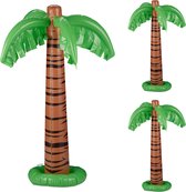 Relaxdays opblaasbare palmboom - set van 3 - 80 cm - festival - zwembad speelgoed - hawaii
