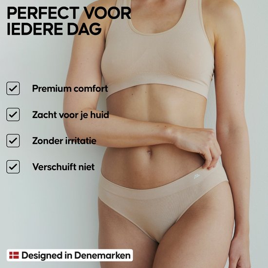 DANISH ENDURANCE Bralette en Cellulose de Bamboe pour Femme - Beige - XL/ XXL