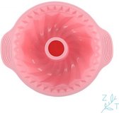 ZijTak - Forme Turban - Moule à pâtisserie en spirale - silicone - moule à pâtisserie - antiadhésif - rose