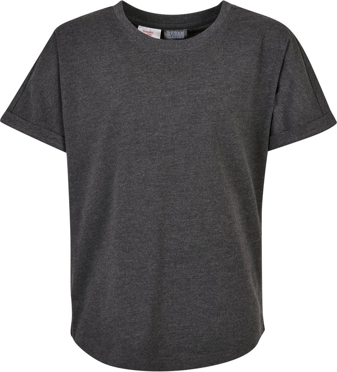 Urban Classics Boys Long Shaped Turnup Kinder T-shirt Kids 158/164 Grijs