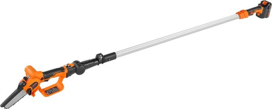 8 inch mini-kettingzaag met 2 x accu 4,0 Ah, borstelloze motor, elektrische kettingzaag met 40 ml olietank, 25000 tpm, draagbare handkettingzaag voor het zagen van hout, tuin, takken en struiken
