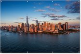 Muurdecoratie New York - Skyline - Boot - 180x120 cm - Tuinposter - Tuindoek - Buitenposter