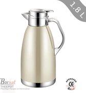 Borvat® - Thermos - Pichet isotherme en acier inoxydable - Café ou Thee - Garde les boissons froides et chaudes - Or - 1800 ml