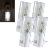 Veilleuse LED Q-Link - 4 pièces - Capteur de lumière - Prise de lumière à capteur - Lumière LED Wit - Capteur jour et nuit - Enfants et Adultes