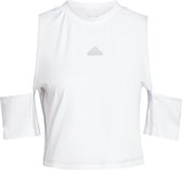 adidas Sportswear Express All-Gender Cropped T-shirt - Dames - Wit- S