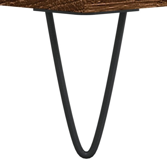 vidaXL - Salontafel - 60x50x36,5 - cm - bewerkt - hout - bruin - eikenkleur