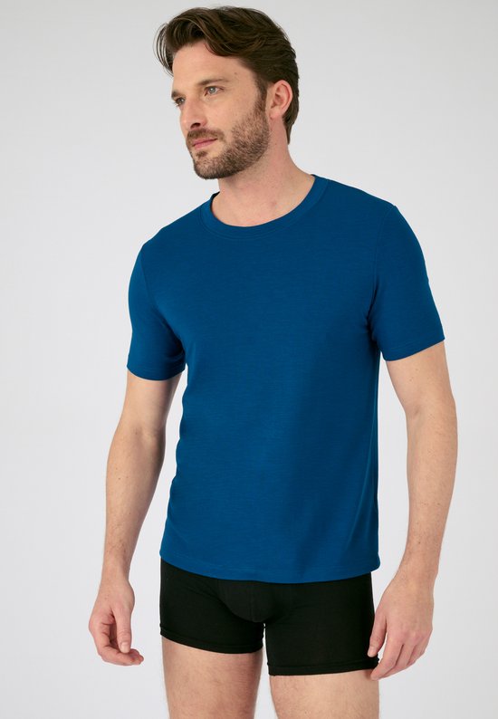 Damart - T-shirt thermorégulateur Evolutyl Manches courtes - homme - Homme - Blauw - (110-117) XL