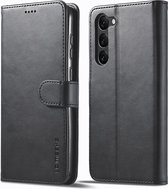 LC.IMEEKE Luxe Book Case - Geschikt voor Samsung Galaxy S24 Plus Hoesje - Zwart